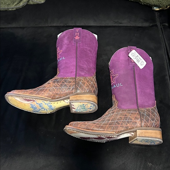 NWT Tin Haul Women's Purple and Brown Boots - Picture 10 of 14